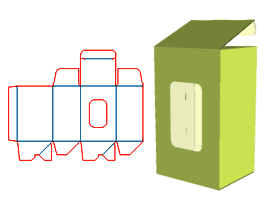 Sticky bottom tube box, open window paste pvc/pet, visible internal products, color box, paper corrugated paper pit tray, lid lock buckle is not easy to open, packaging structure design, packaging box