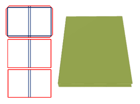 Book-type boutique box, Three-sided