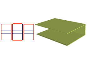 Book-type boutique box, Three-sided