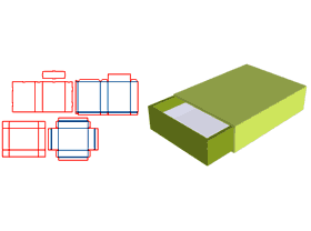 Five-sided sealed drawer, inner box and outer box V-slot, outer box edge buckle
