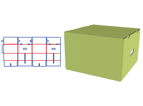 Slotted cartons, partitions and hand holes, one-in-one molding, fruit boxes, transport packaging, 4 packaging design, agricultural product packaging structure design, partition disk box