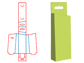 Brush packaging, suspension packaging structure, open packaging, shaped box structure